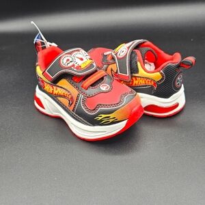 Hot Wheels Kids' Red and Black Lighted  Sneakers
